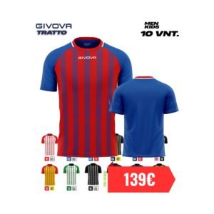 10 x Givova unisex marškinėliai Tratto