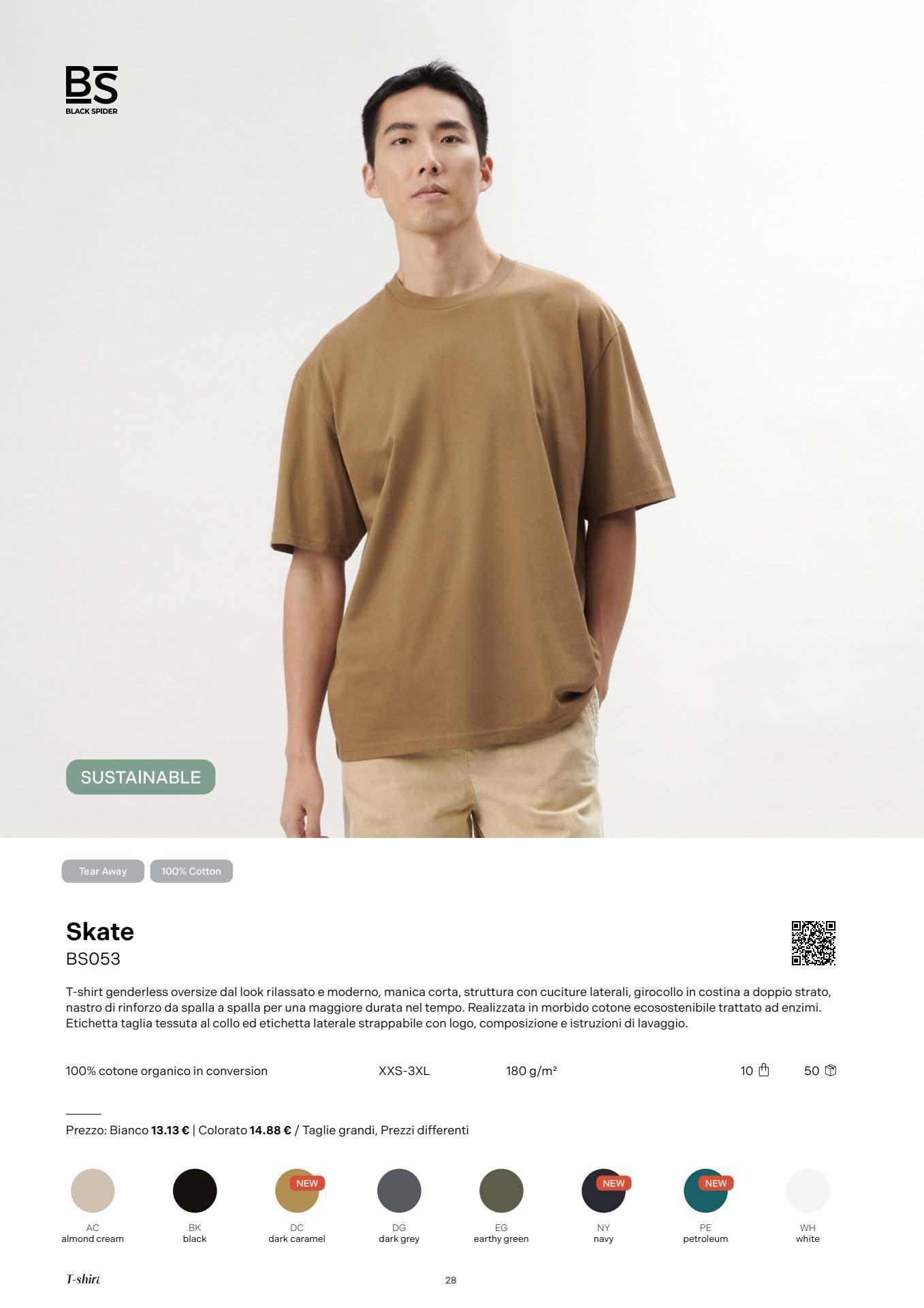 Laisvalaikio unisex Oversize marškinėliai BS Skate - Image 10